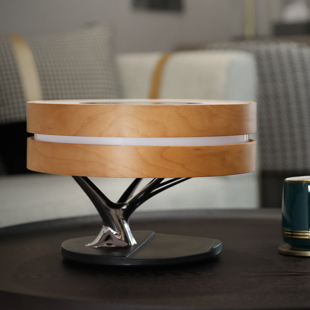 SmartGlow - Moderne Schreibtischlampe mit Lautsprecher und kabellosem Ladegerät