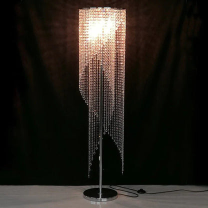 VeilLight - Lampe sur pied LED élégante avec cristaux