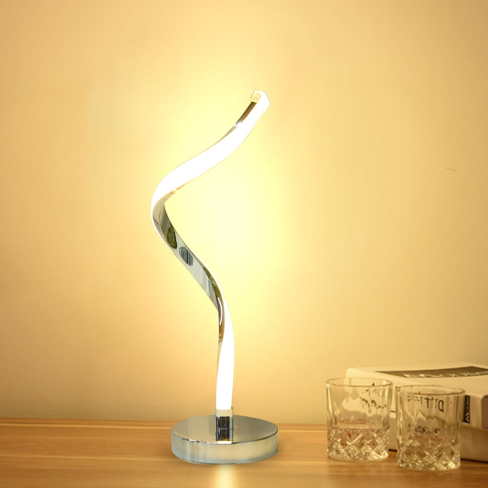 SpiralBeam - LED-Schreibtischlampe mit Spiraldesign für das Schlafzimmer