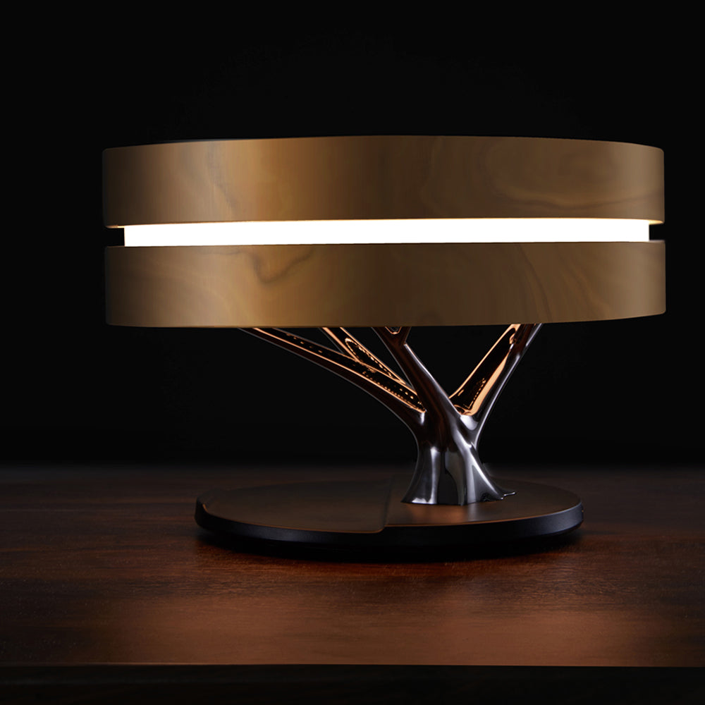 SmartGlow - Moderne Schreibtischlampe mit Lautsprecher und kabellosem Ladegerät