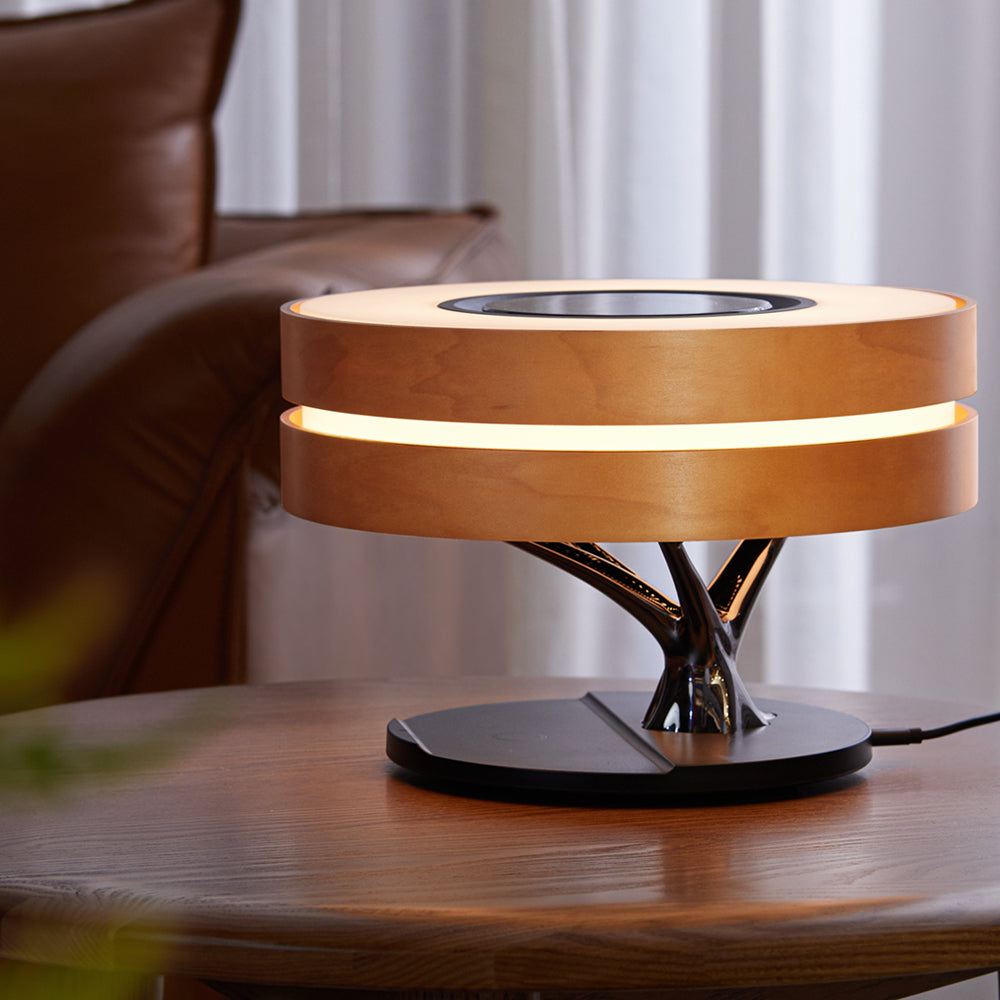 SmartGlow - Moderne Schreibtischlampe mit Lautsprecher und kabellosem Ladegerät