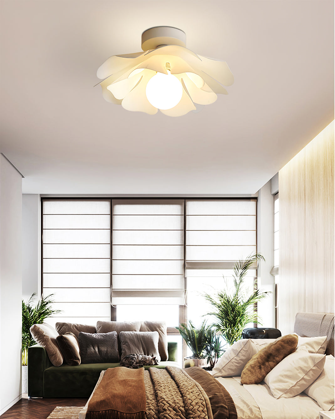 BloomGlow - Ceiling Lamp with Night Flowers and Warm Glow