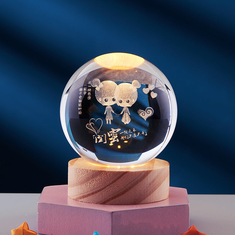 CrystalGlow - 3D-Nachtlampe mit magischem Effekt