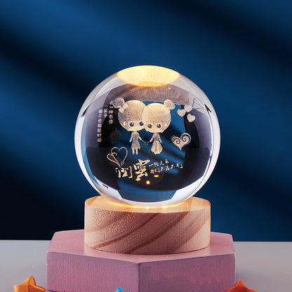 CrystalGlow - 3D-Nachtlampe mit magischem Effekt