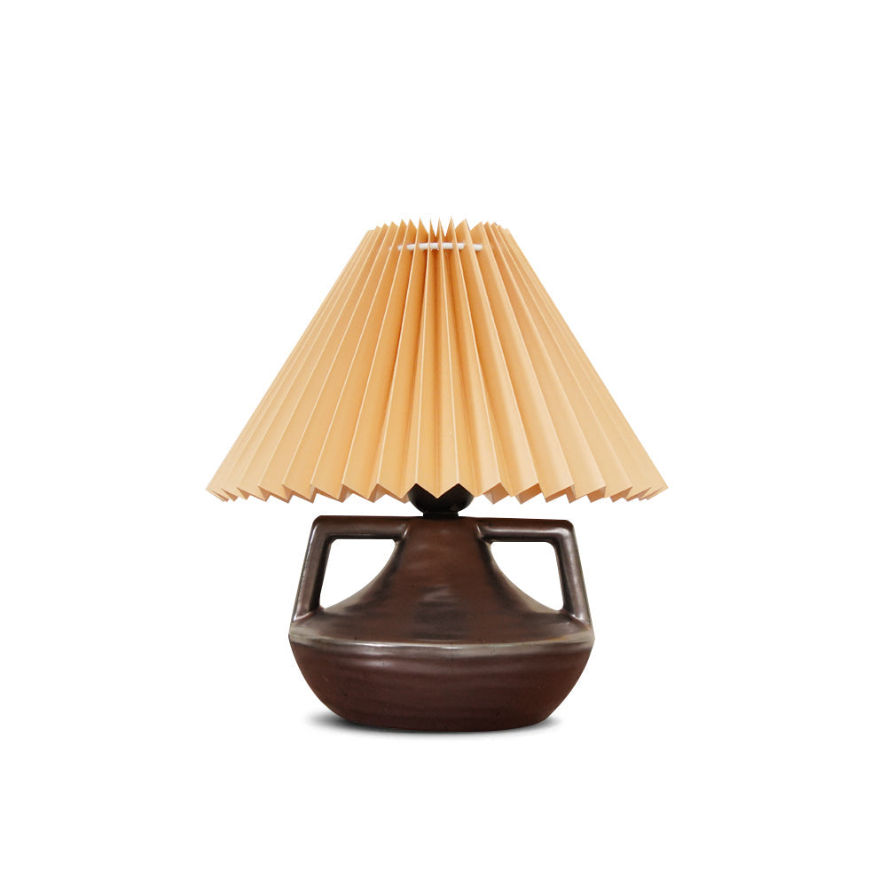 NaviaGlow - Table Lamp with Pleated Shade and Soft Light Diffusion