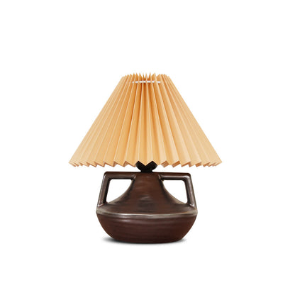 NaviaGlow - Table Lamp with Pleated Shade and Soft Light Diffusion