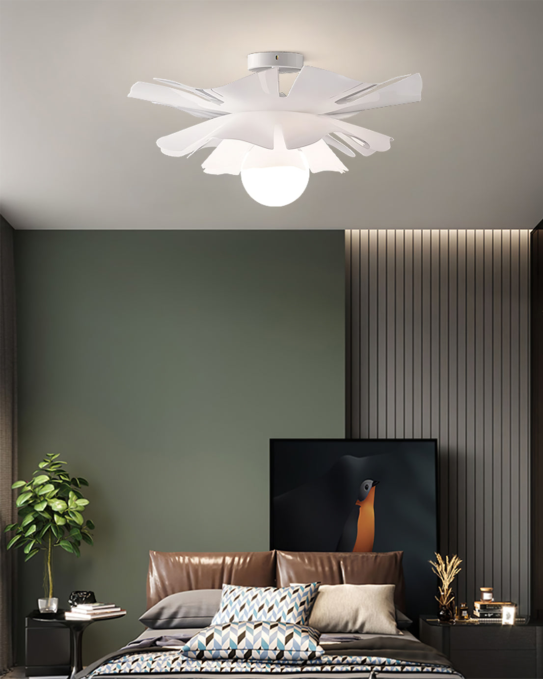 BloomGlow - Ceiling Lamp with Night Flowers and Warm Glow