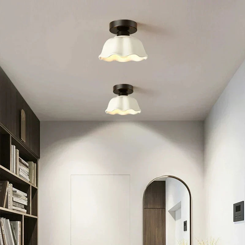 BrilliantGlow | Ceramic and Glass Pendant Light