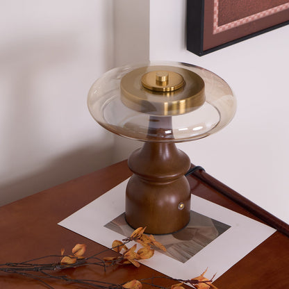 LumaNova - Moderne accentlampe med rav- og røgfinish