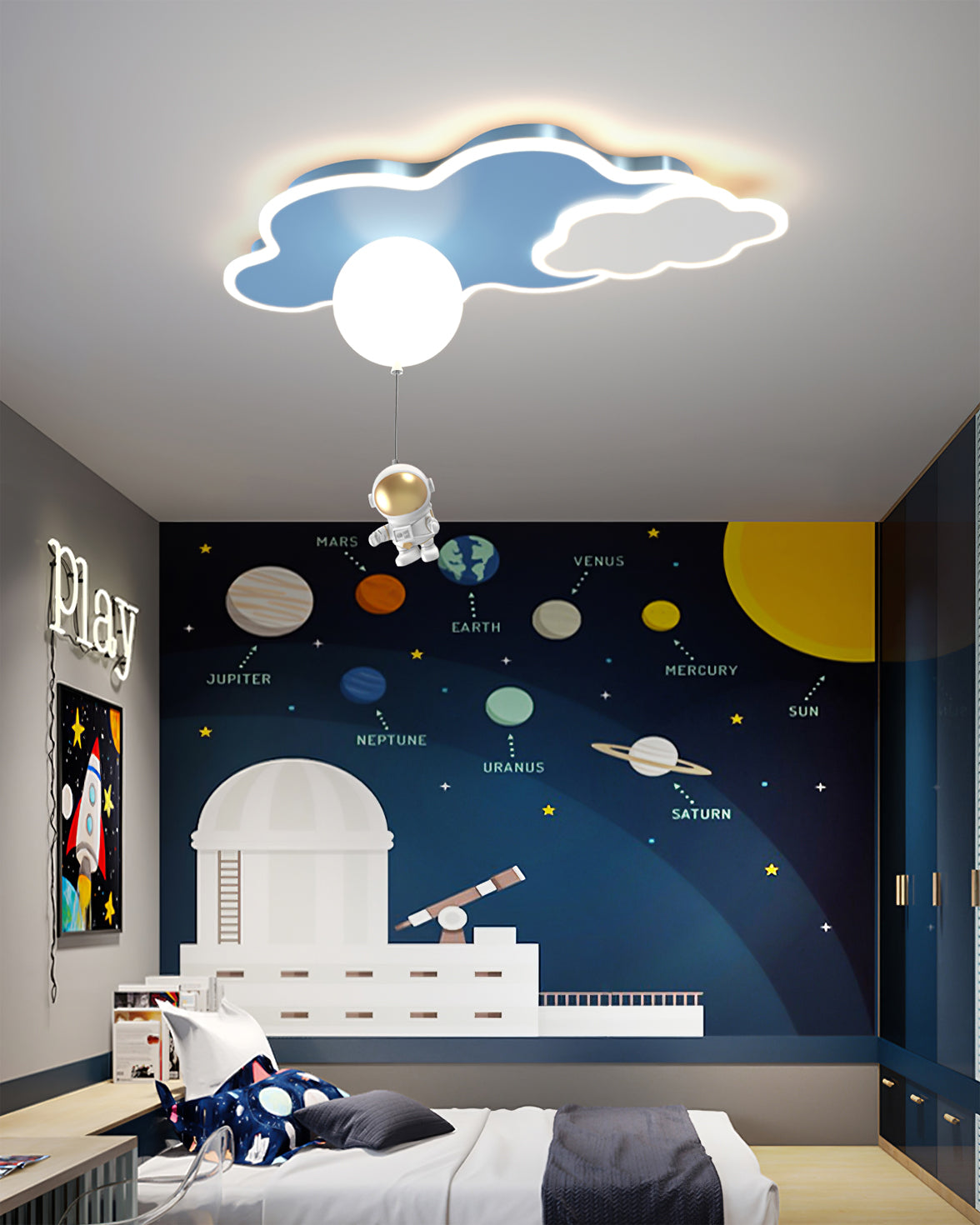 NuagesLuxe - Ceiling Light with Cloud Accents and Intimate Lighting