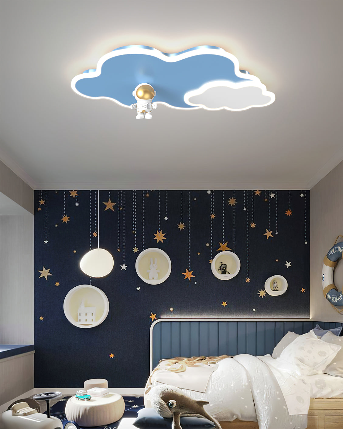 NuagesLuxe - Ceiling Light with Cloud Accents and Intimate Lighting