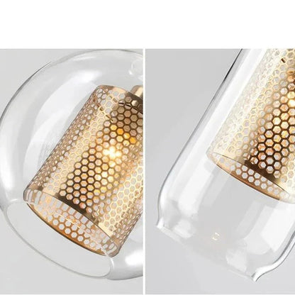 NylahGlow - Modern Loft Pendant Light in Iron and Glass