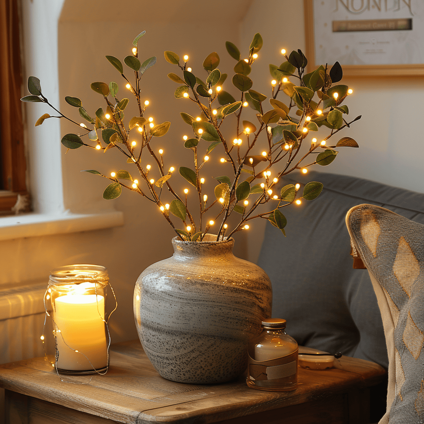 OliveLight - Fortryllende fe-lampe med olivengren