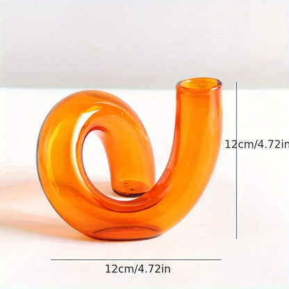 VintageAura - Vase en verre avec piédestal