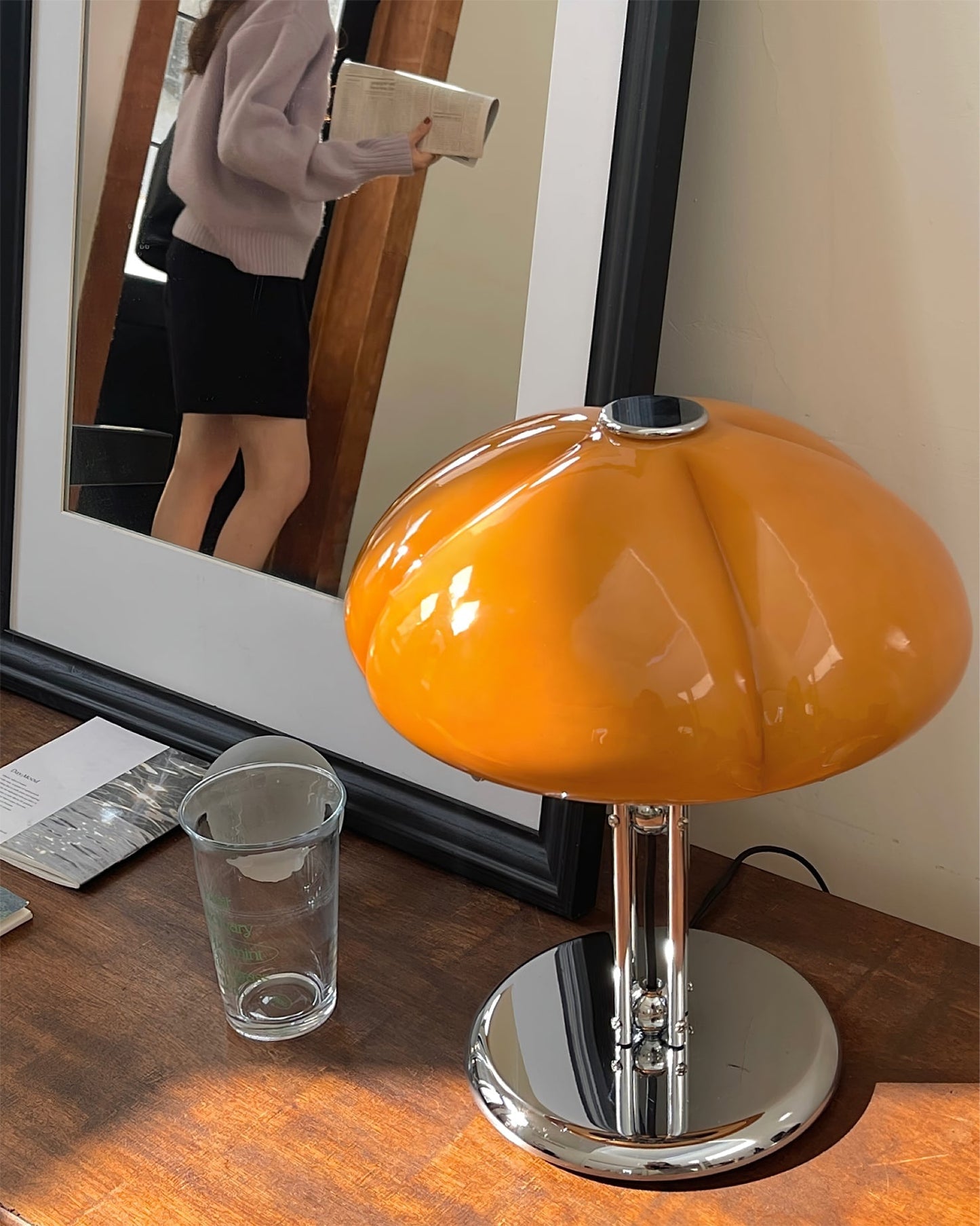 OrangeCurve - Moderne Glas Bordlampe