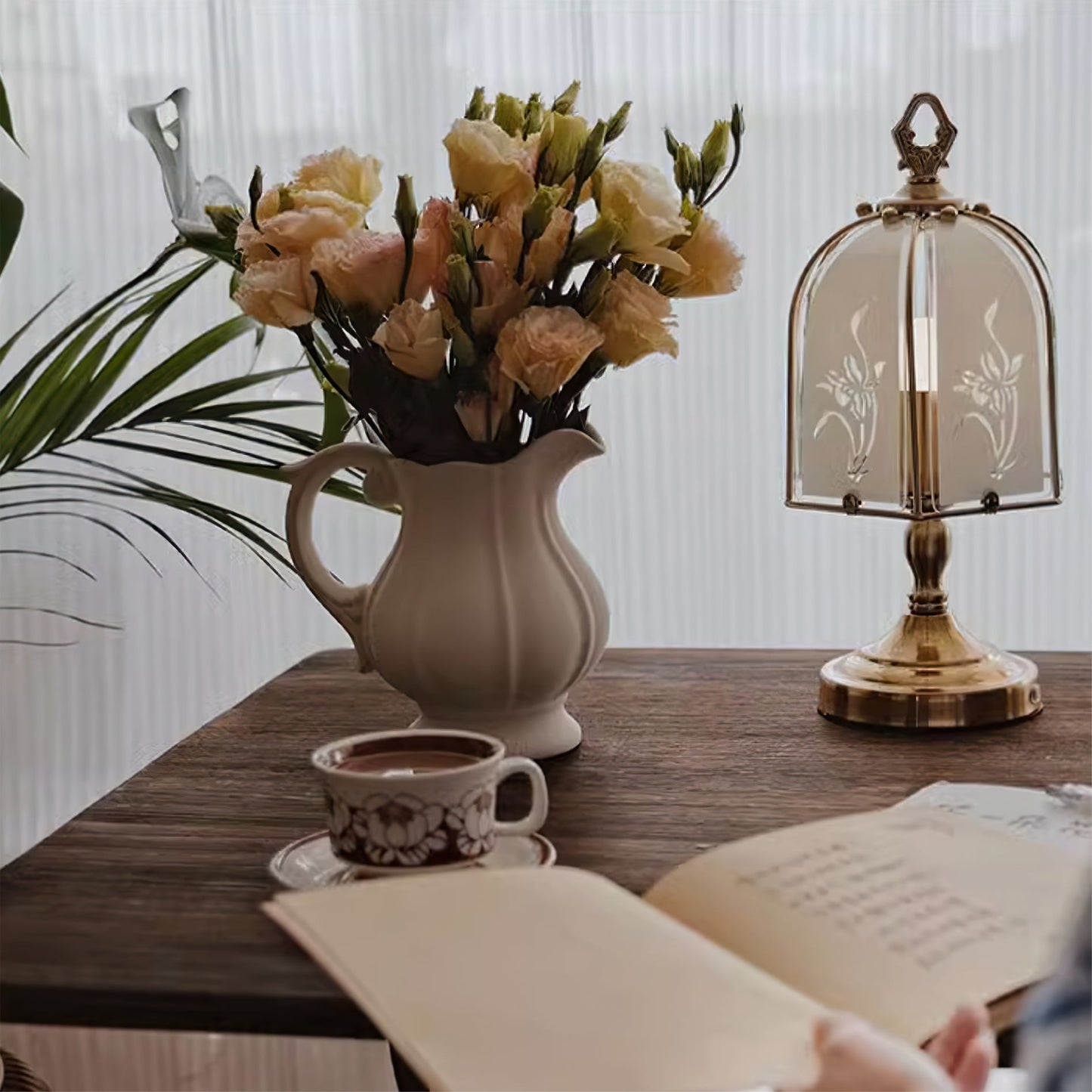 OrchidRadiance - Lampe de table en verre