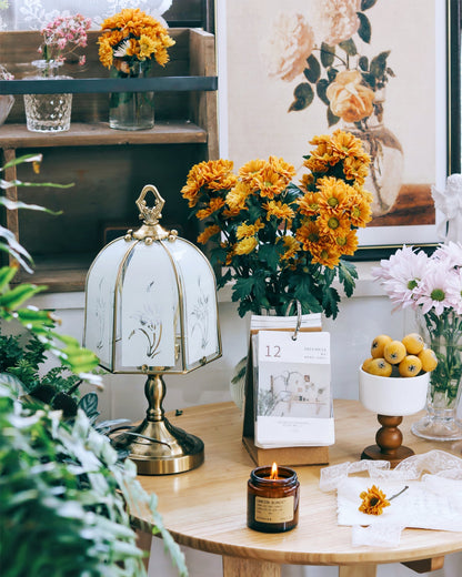 OrchidRadiance - Lampe de table en verre