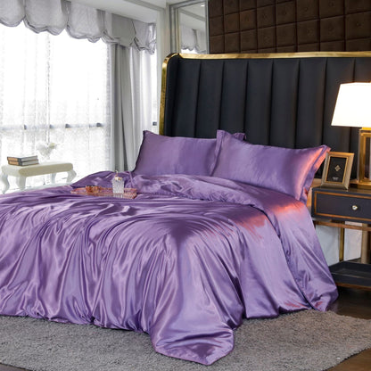 PureSilk - 4-teiliges Luxus-Bettwäsche-Set aus Seide
