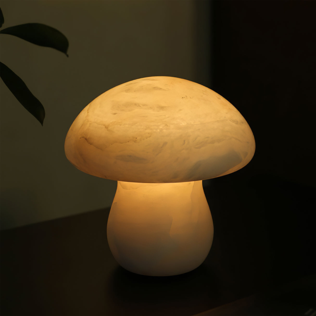 MushroomAura - Alabaster Table Lamp
