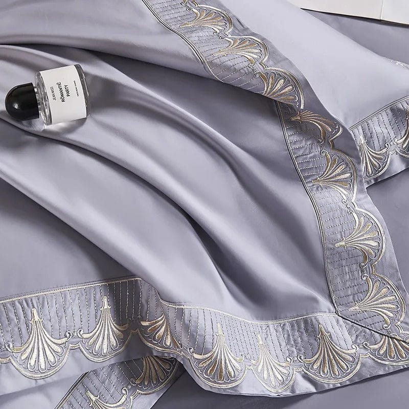 SoftGrey - Ensemble de housse de couette en coton égyptien