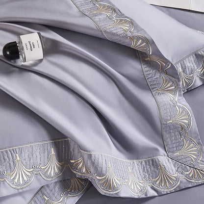 SoftGrey - Ensemble de housse de couette en coton égyptien