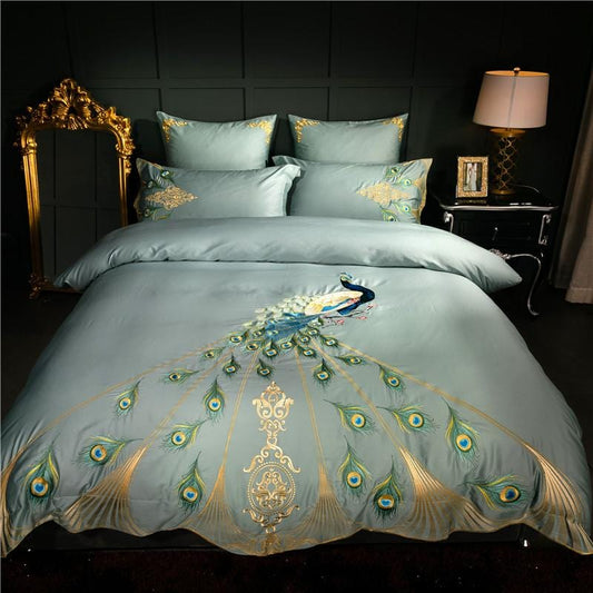 RueElegance - Peacock Teal Egyptian Cotton Set