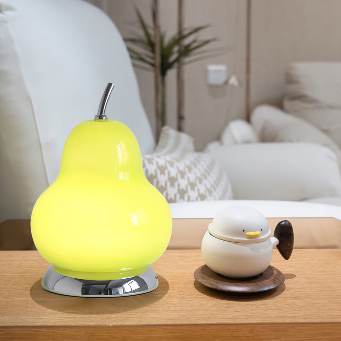 PearLight - Glasbordlampe med batteri