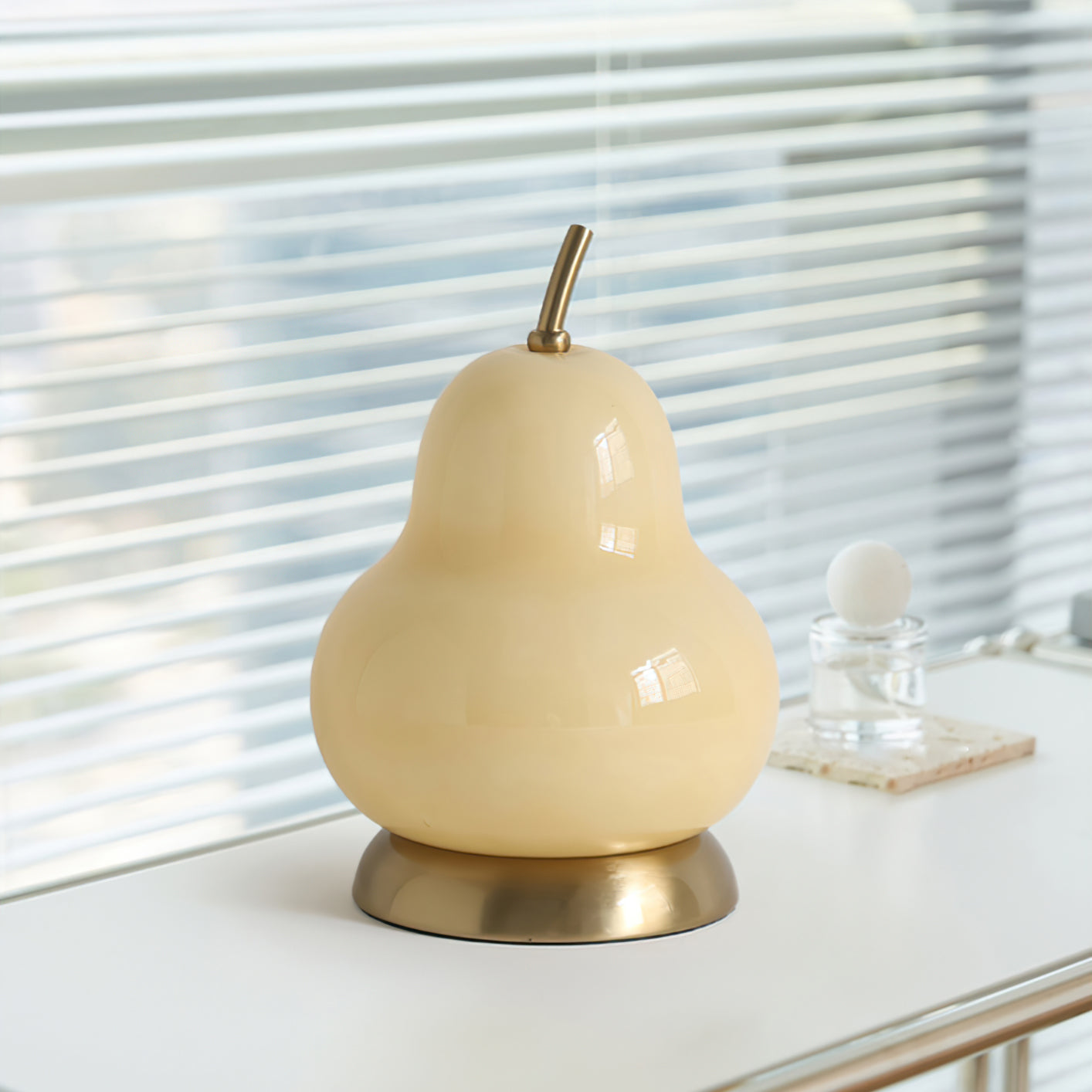 PearLight - Glasbordlampe med batteri