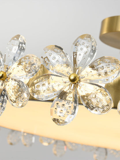 LuxePetal - Ceiling Light with Crystal Petals and Subtle Lighting