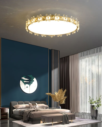 LuxePetal - Ceiling Light with Crystal Petals and Subtle Lighting