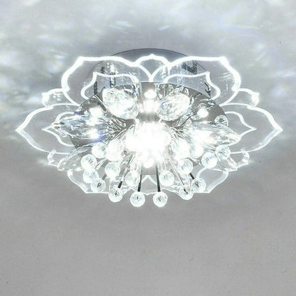 FloralGlow - LED Crystal Ceiling Light for Elegance