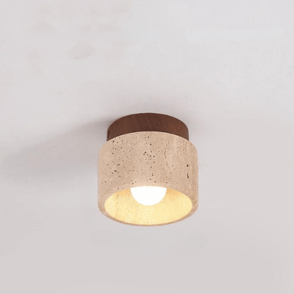 Travertine Glow - Elegant Ceiling Light for Staircase