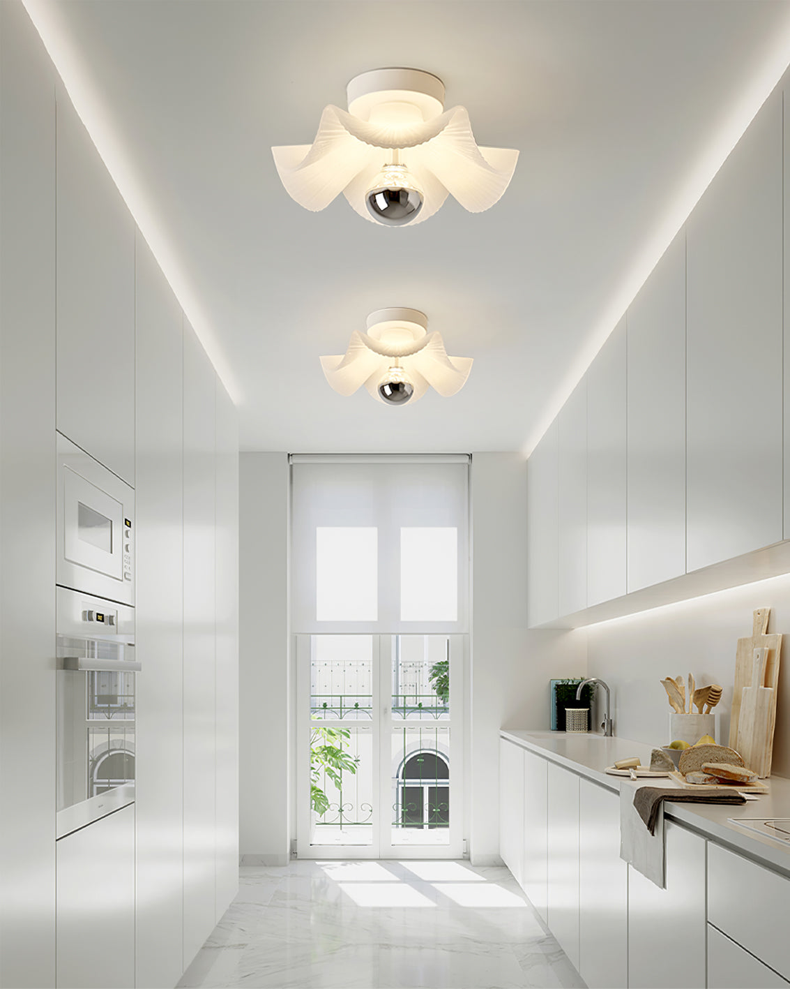 LuxePlissé - Deckenlampe mit detaillierten Falten und subtiler Beleuchtung