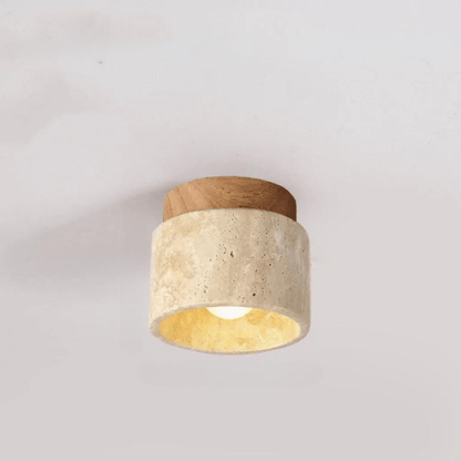 Travertine Glow - Elegant Ceiling Light for Staircase