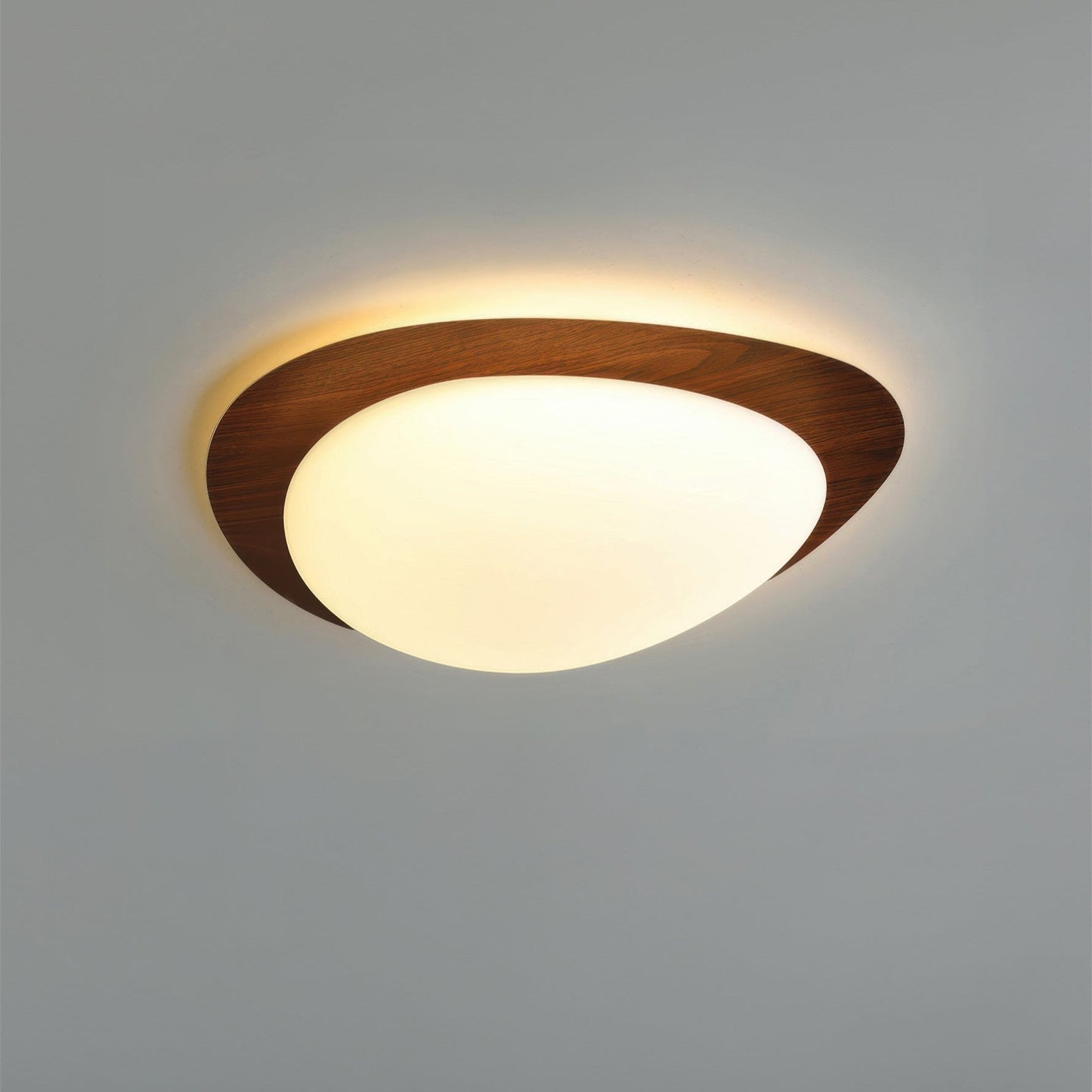 PebbleGlow | Scandinavian Wooden Ceiling Light