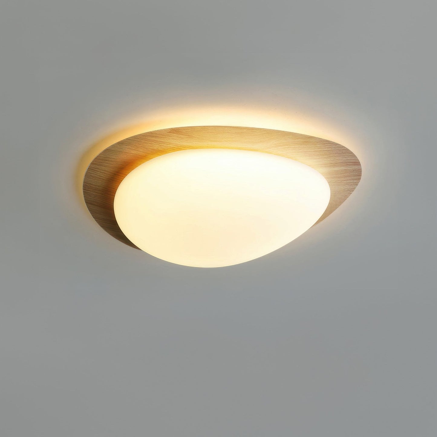 PebbleGlow | Scandinavian Wooden Ceiling Light