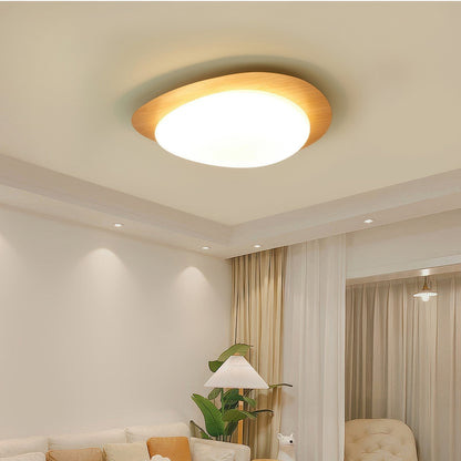 PebbleGlow | Scandinavian Wooden Ceiling Light