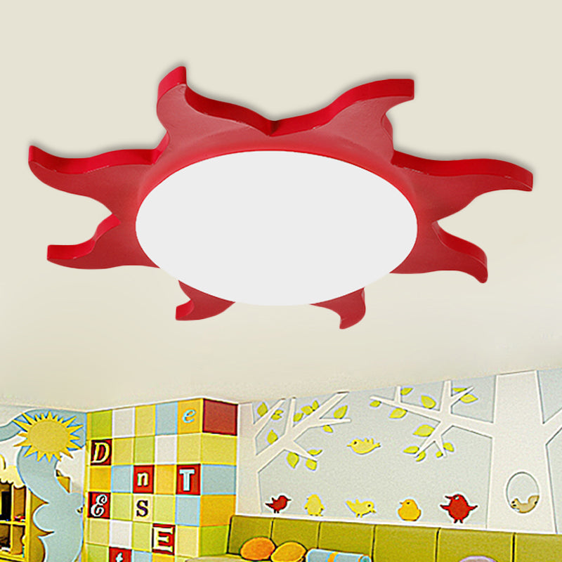 CartoonSun - Acryl- und Holz-Deckenleuchte