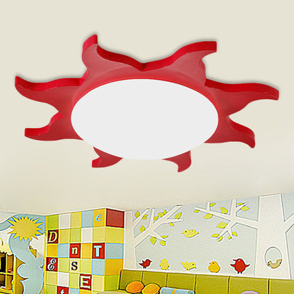 CartoonSun - Acryl- und Holz-Deckenleuchte