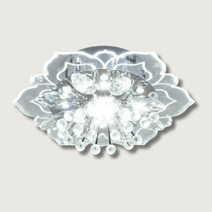 FloralGlow - LED Crystal Ceiling Light for Elegance