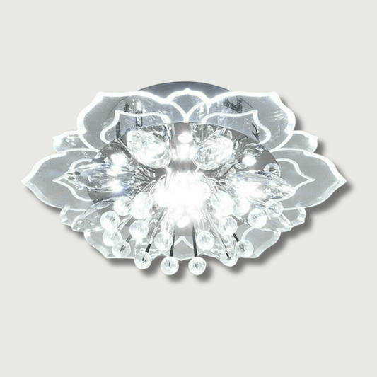 FloralGlow - LED-Kristall-Deckenleuchte für Eleganz