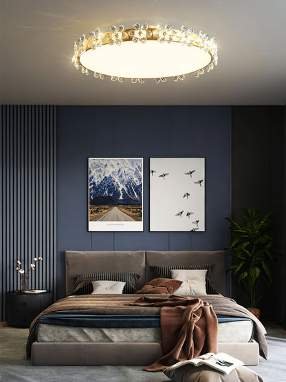 LuxePetal - Ceiling Light with Crystal Petals and Subtle Lighting