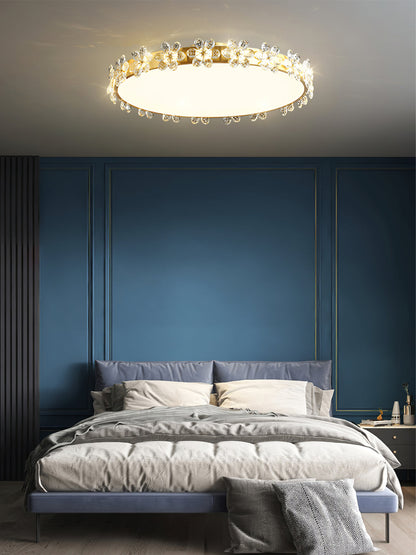 LuxePetal - Ceiling Light with Crystal Petals and Subtle Lighting