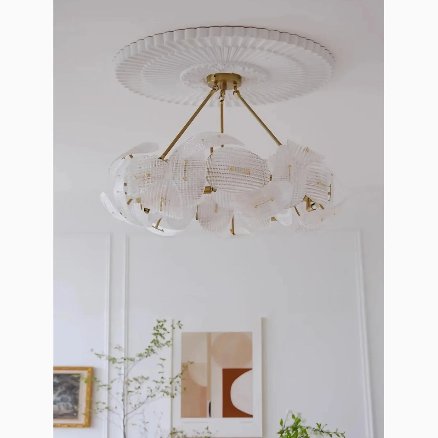 BloomAura - Elegant Large Flower Chandelier