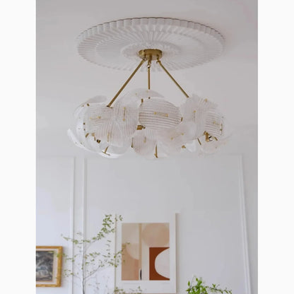BloomAura - Elegant Large Flower Chandelier