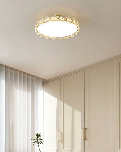 LuxePetal - Ceiling Light with Crystal Petals and Subtle Lighting