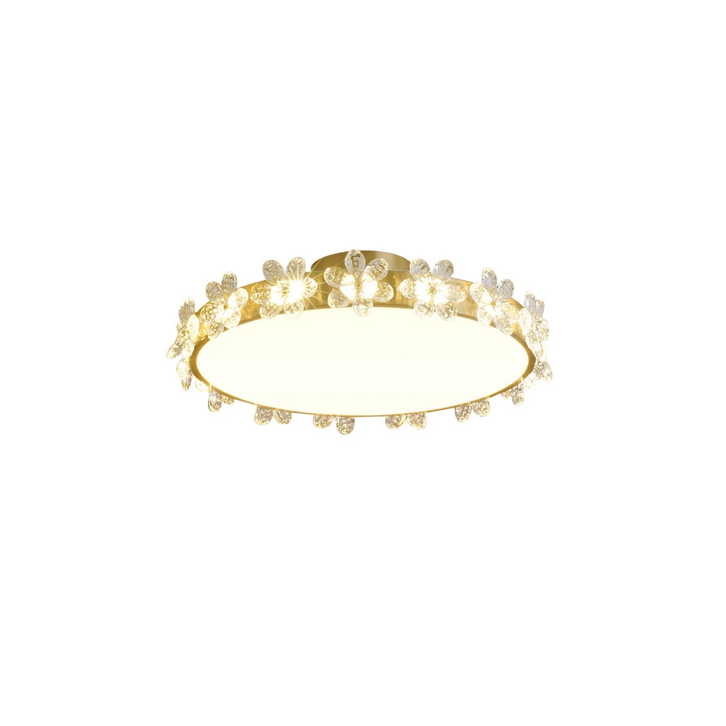 LuxePetal - Ceiling Light with Crystal Petals and Subtle Lighting
