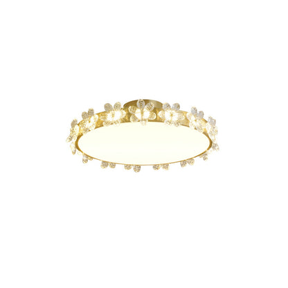 LuxePetal - Ceiling Light with Crystal Petals and Subtle Lighting