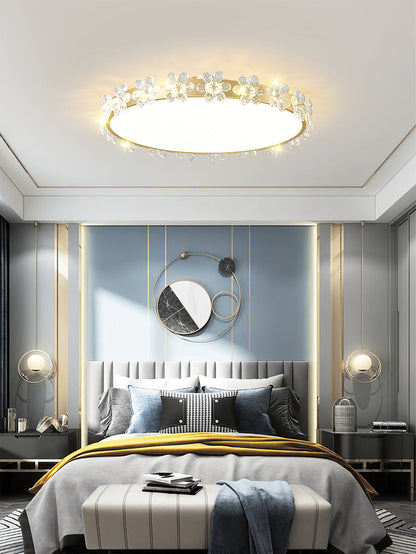 LuxePetal - Ceiling Light with Crystal Petals and Subtle Lighting