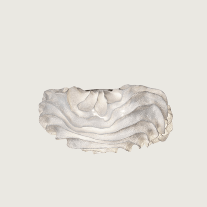FloralAura | Elegant Flower LED Pendant Light in White Metal